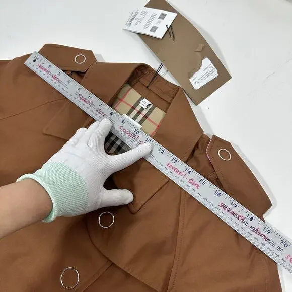 Burberry Wharfbridge Size US 10 Chestnut Brown Gabardine Trench Coat NWT $2550